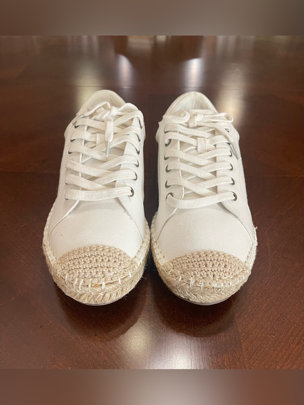 LOFT NWT & box Women's White Canvas Espadrille Sneaker